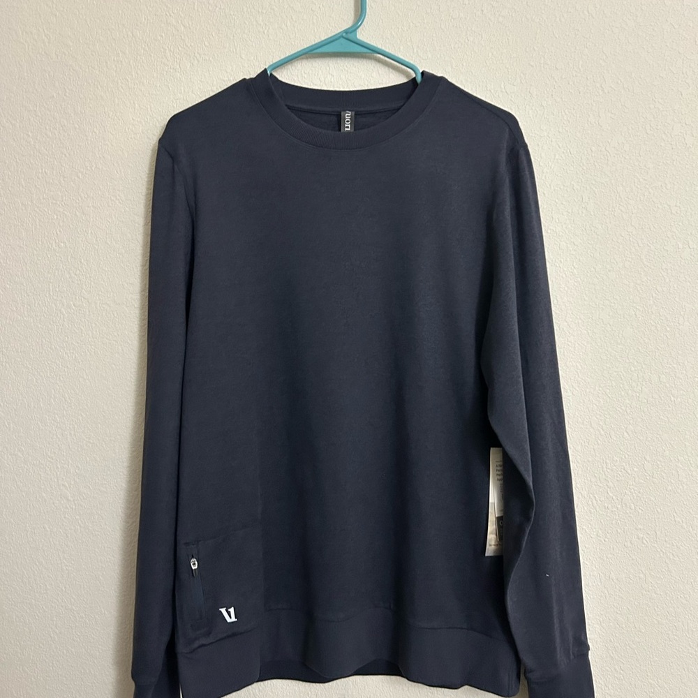 Vuori Navy Long-Sleeve Crew Sweatshirt - Picture 1 of 4